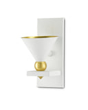 Moderne White Wall Sconce