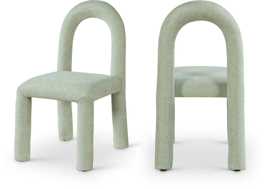 Amari Chenille Fabric Upholstered Dining Chair (Set of 2)