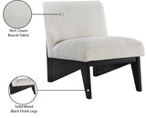Chapman Cream Boucle Fabric Accent Chair - Elegant Comfort for Living Room, Bedroom, or Dorm Space