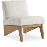 Chapman Cream Boucle Fabric Accent Chair - Elegant Comfort for Living Room, Bedroom, or Dorm Space