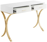 Monroe Contemporary Vanity/Desk/Console Table with Gold Stainless Steel Legs - Stylish Versatility