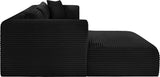 Shaggy 114" Corduroy Performance Fabric Upholstered Upholstered Modular Sectional