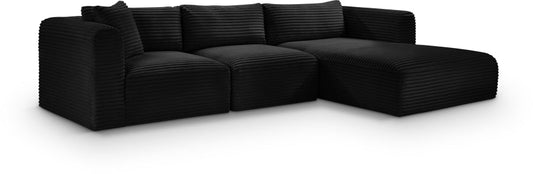 Shaggy 114" Corduroy Performance Fabric Upholstered Upholstered Modular Sectional