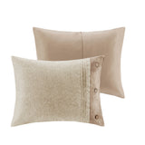 Lodge Cabin Microsuede 7-Piece Comforter Set, Taupe
