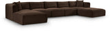 Shaggy 171" Corduroy Performance Fabric Upholstered Upholstered Modular Sectional