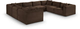 Shaggy 140" Corduroy Performance Fabric Upholstered Upholstered Modular Sectional