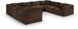 Shaggy 140" Corduroy Performance Fabric Upholstered Upholstered Modular Sectional