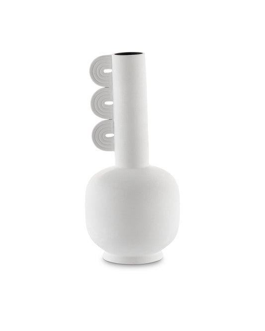 Happy 40 Three Wings White Vase