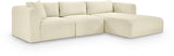 Shaggy 114" Corduroy Performance Fabric Upholstered Upholstered Modular Sectional