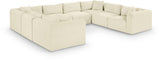 Shaggy 140" Corduroy Performance Fabric Upholstered Upholstered Modular Sectional