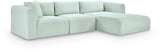Shaggy 114" Corduroy Performance Fabric Upholstered Upholstered Modular Sectional
