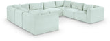 Shaggy 140" Corduroy Performance Fabric Upholstered Upholstered Modular Sectional