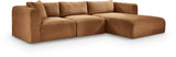 Shaggy 114" Corduroy Performance Fabric Upholstered Upholstered Modular Sectional