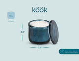 Kook Embossed Glass Salt Cellar with Lid 10 oz