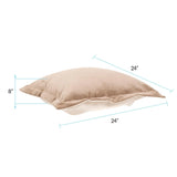 Puff Ottoman Cover & Cushion Pana Sand/Natural