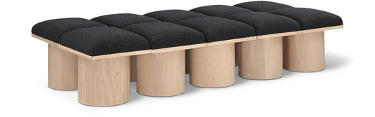 Pavilion Bench - Luxurious Channel-Tufted Seat with Art Deco Design for Stylish Entryway Seating