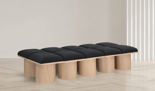Pavilion Bench - Luxurious Channel-Tufted Seat with Art Deco Design for Stylish Entryway Seating