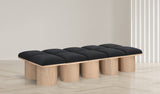 Pavilion Bench - Luxurious Channel-Tufted Seat with Art Deco Design for Stylish Entryway Seating