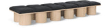 Pavilion Bench: Luxurious Boucle Fabric Seating with Art Deco Design for Entryway and Bedroom Decor