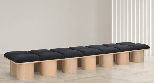 Pavilion Bench: Luxurious Channel-Tufted Seating with Art Deco Design for Stylish Home Spaces
