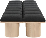 Pavilion Bench: Luxurious Channel-Tufted Seating with Art Deco Design for Stylish Home Spaces