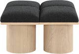 Pavilion Bench: Art Deco-Inspired Seating with Luxurious Cushion and Elegant Oak Veneer Finish