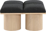 Pavilion Bench: Art Deco-Inspired Seating with Luxurious Cushion and Elegant Oak Veneer Finish