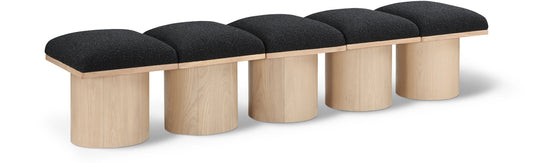 Pavilion Bench - Luxurious Boucle Fabric Seating with Art Deco Design for Stylish Home Decor
