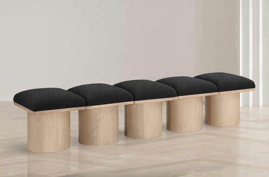 Pavilion Bench - Luxurious Boucle Fabric Seating with Art Deco Design for Stylish Home Decor