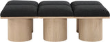 Pavilion Bench: Luxurious Boucle Fabric Seating with Art Deco Design for Entryway and Bedroom Decor