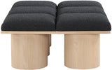 Pavilion Bench: Luxurious Boucle Fabric Seating with Art Deco Design for Entryway and Bedroom Decor