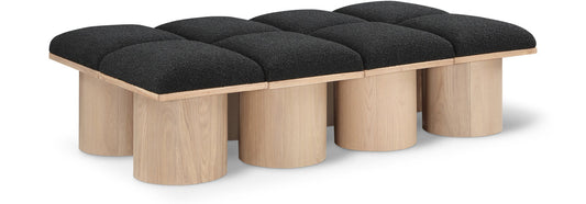 Pavilion Bench - Luxurious Boucle Fabric Seating with Art Deco Design for Stylish Home Decor