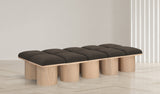 Pavilion Bench - Luxurious Channel-Tufted Seat with Art Deco Design for Stylish Entryway Seating