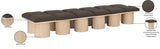Pavilion Bench: Luxurious Boucle Fabric Seating with Art Deco Design for Entryway and Bedroom Decor