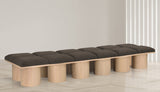 Pavilion Bench: Luxurious Boucle Fabric Seating with Art Deco Design for Entryway and Bedroom Decor