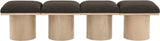 Pavilion Bench: Luxurious Channel-Tufted Seat, Art Deco Design, Stylish Seating for Any Space