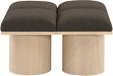 Pavilion Bench: Art Deco-Inspired Seating with Luxurious Cushion and Elegant Oak Veneer Finish