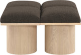 Pavilion Bench: Art Deco-Inspired Seating with Luxurious Cushion and Elegant Oak Veneer Finish