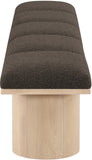 Pavilion Bench - Luxurious Boucle Fabric Seating with Art Deco Design for Stylish Home Decor