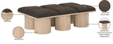 Pavilion Bench: Luxurious Boucle Fabric Seating with Art Deco Design for Entryway and Bedroom Decor