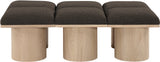 Pavilion Bench: Luxurious Boucle Fabric Seating with Art Deco Design for Entryway and Bedroom Decor