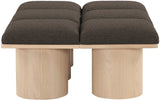 Pavilion Bench: Luxurious Boucle Fabric Seating with Art Deco Design for Entryway and Bedroom Decor