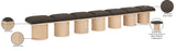 Pavilion Bench: Luxurious Channel-Tufted Seat with Oak Veneer, Perfect for Entryway or Bedroom Style