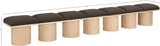 Pavilion Bench: Luxurious Channel-Tufted Seat with Oak Veneer, Perfect for Entryway or Bedroom Style