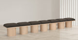 Pavilion Bench: Luxurious Channel-Tufted Seat with Oak Veneer, Perfect for Entryway or Bedroom Style