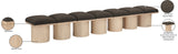 Pavilion Bench: Elegant Boucle Fabric Seating with Art Deco Design for Stylish Entryways and Bedrooms