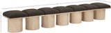 Pavilion Bench: Elegant Boucle Fabric Seating with Art Deco Design for Stylish Entryways and Bedrooms