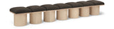 Pavilion Bench: Elegant Boucle Fabric Seating with Art Deco Design for Stylish Entryways and Bedrooms