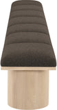 Pavilion Bench: Elegant Boucle Fabric Seating with Art Deco Design for Stylish Entryways and Bedrooms