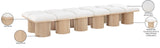 Pavilion Bench: Luxurious Boucle Fabric Seating with Art Deco Design for Entryway and Bedroom Decor